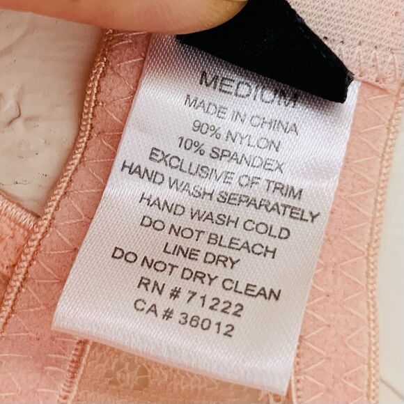 Rampage Sexy Intimates Lingerie Babydoll Nightie Chemise M Pink Yellow Lace Y2K - Picture 14 of 16